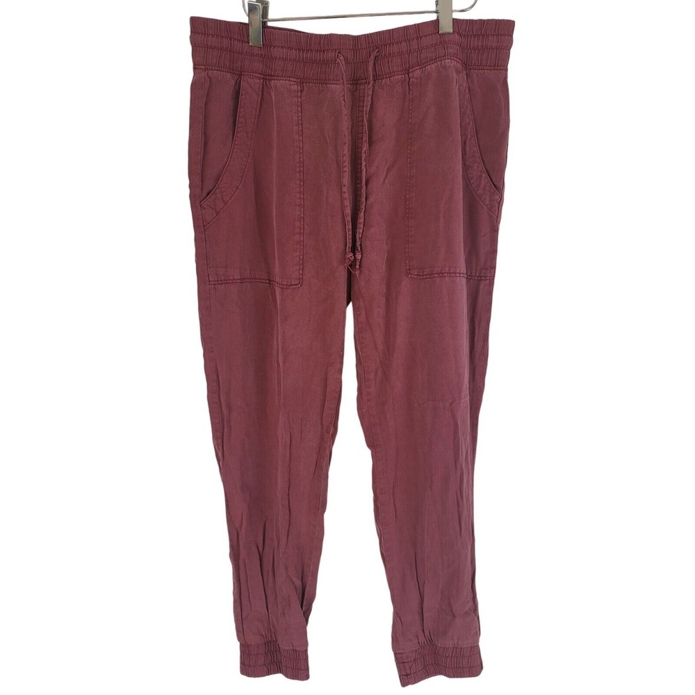Gap Lounge Pants S Womens‎ Purple Pull On Cuffed High Rise Slash Pocket Joggers